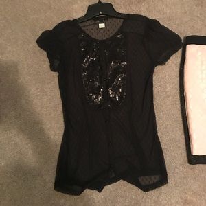 Sheer sequin blouse