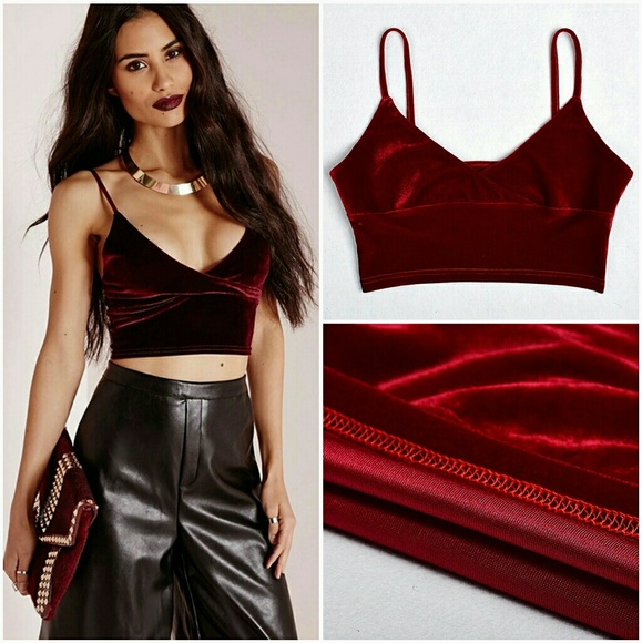 •Sale•Velvet Crop Top Camisole - Picture 2 of 3