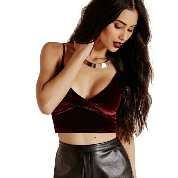 •Sale•Velvet Crop Top Camisole - Picture 3 of 3