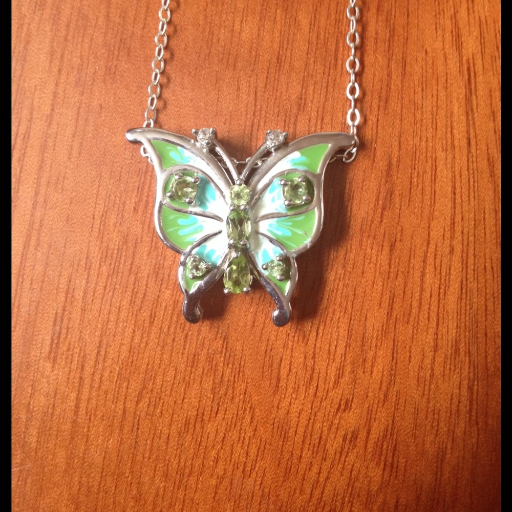 Kay Jewelers butterfly pendant + necklace. 20"
