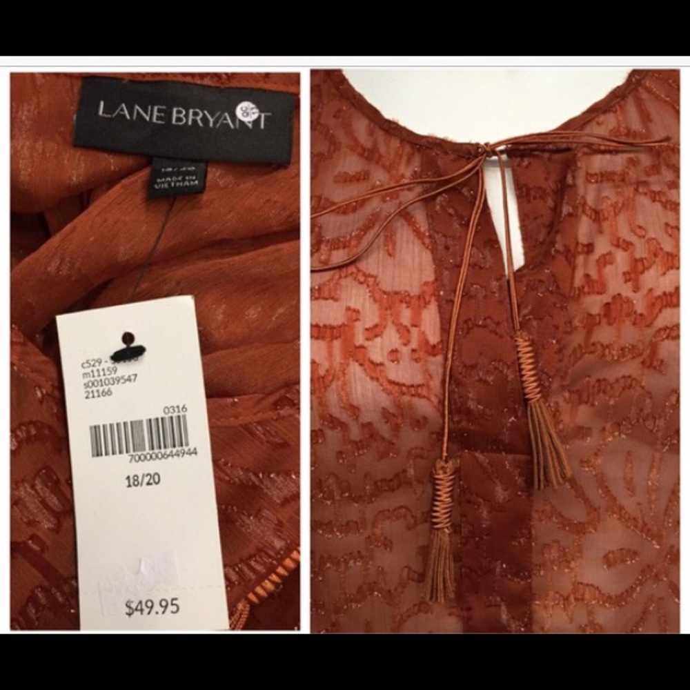 Sparkly sheer peasant top - Picture 2 of 2