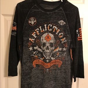 Affliction Men's 3/4 sleeve Tshirt from Buckle