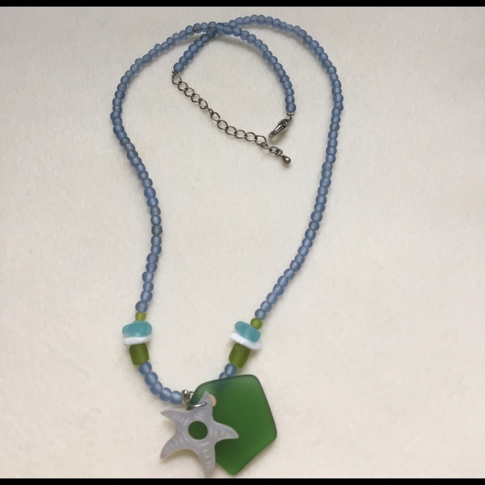 Blue and green necklace