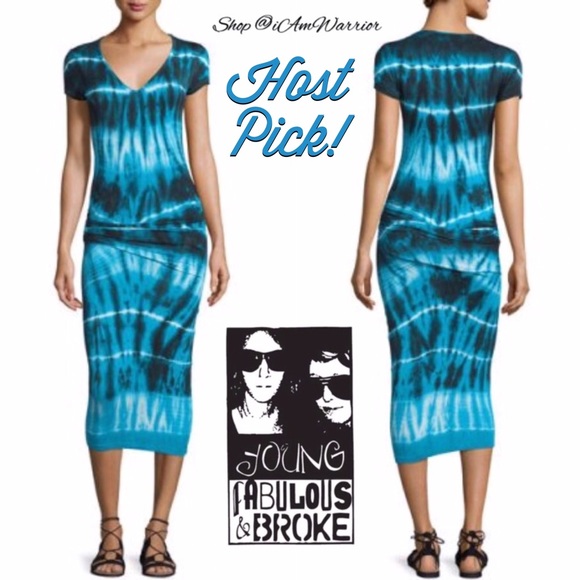 Young Fabulous & Broke Dresses & Skirts - HP🎉🆕Young Broke & Fabulous tie-dye midi dress
