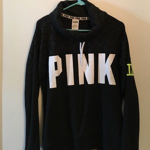 HTF Black Leopard Cowl Sweater by PINK