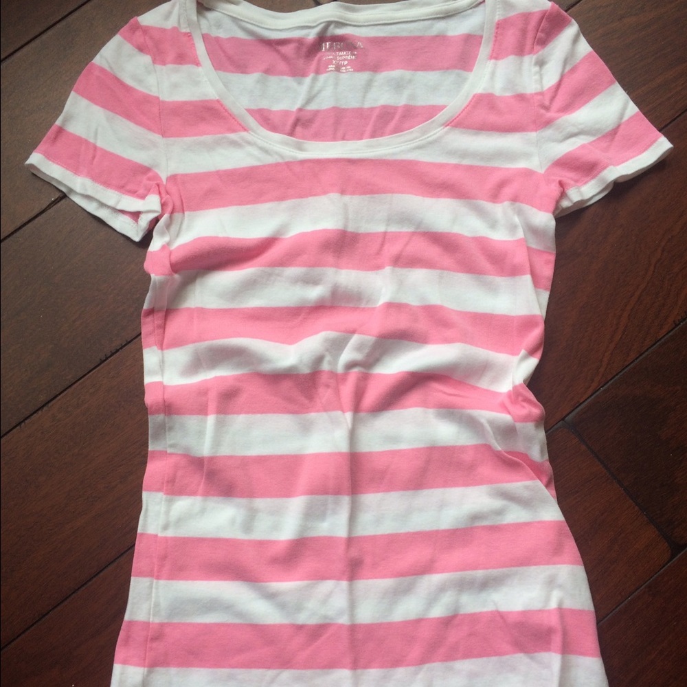 Cute pink stripe tee