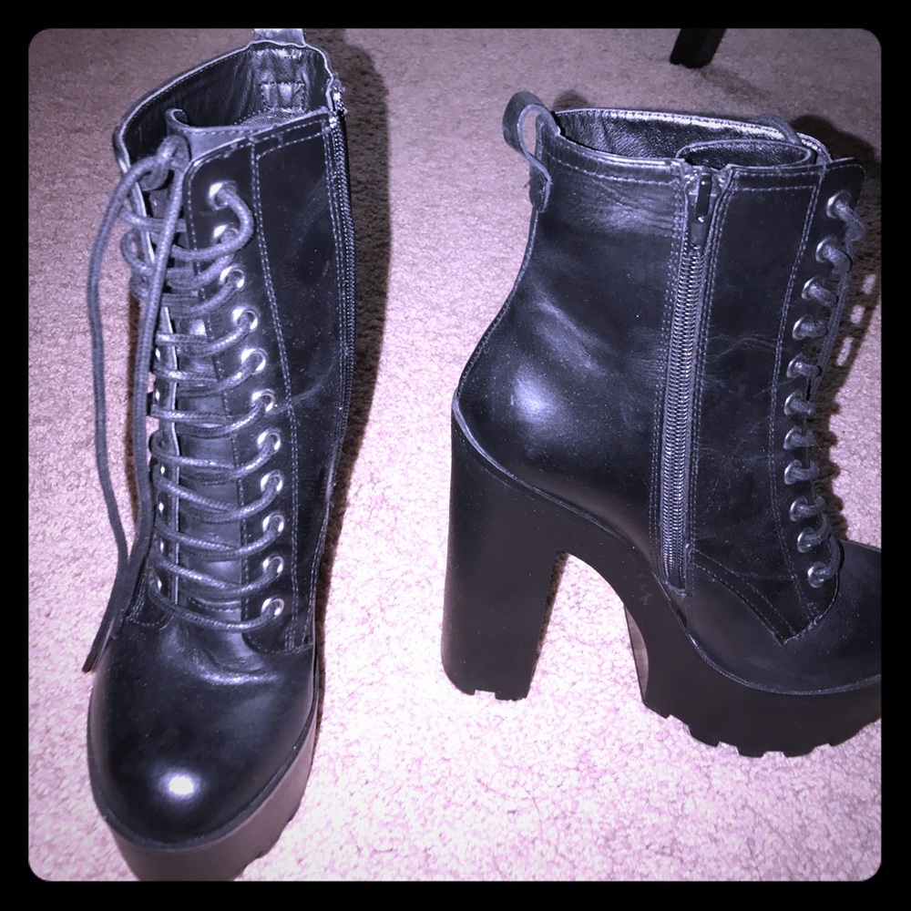 Steve Madden Globaal Leather Platform Boot