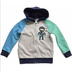 H&M Little Boys Color Block Hooded Size 4-6Y