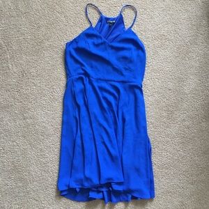 Cobalt blue chiffon dress