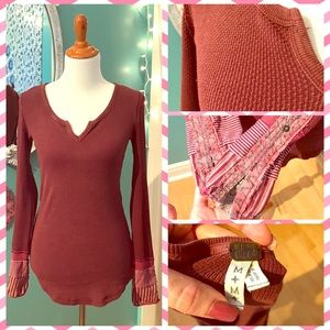 Free People Kyoto Thermal in Mulberry size Medium