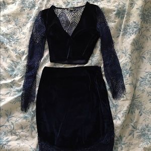 Two piece velvet set