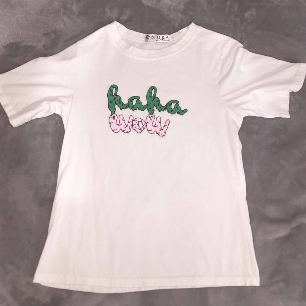 Slime dripping "haha wow" top