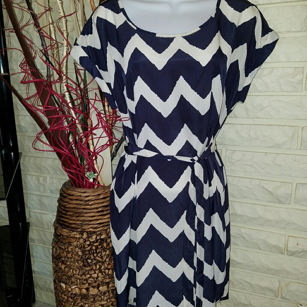 Chevron printed long tunic.