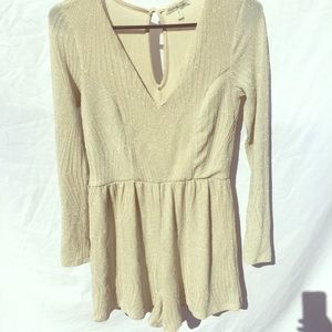 Cream sparkling romper