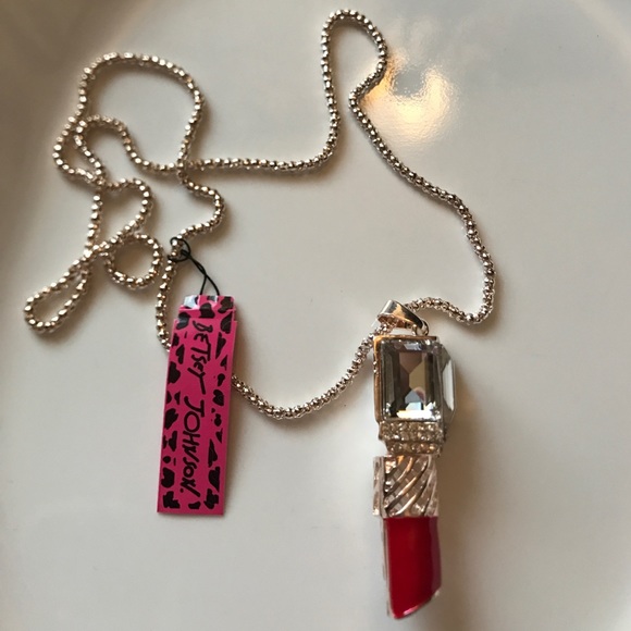 Betsey Johnson Jewelry - 💋Betsey Johnson 💄 Lipstick necklace 💄💄