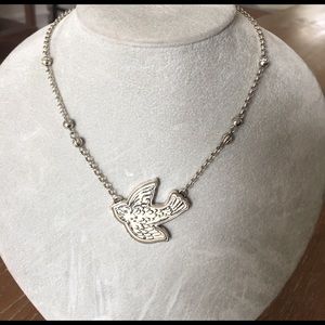 Brighton 18" reversible silver bird necklace
