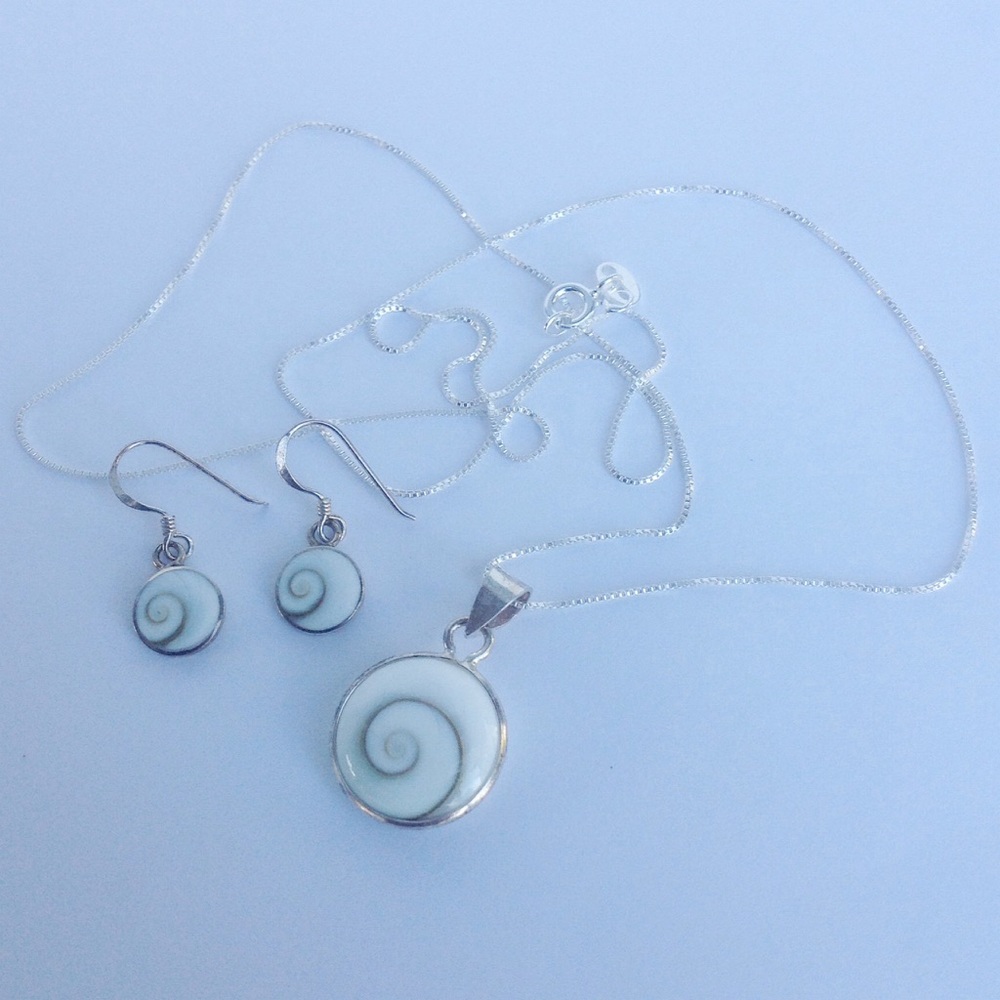 Sterling Silver Shiva Shell Set - Picture 2 of 8