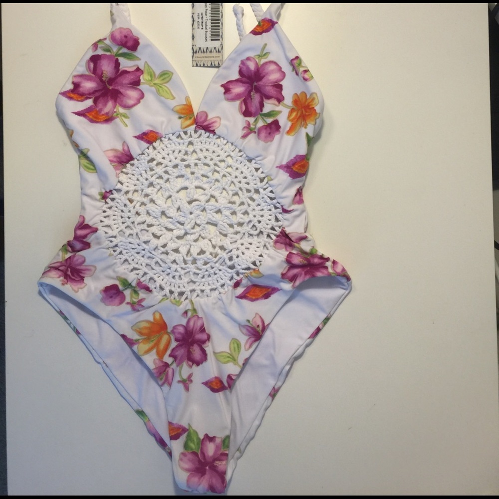 NWT Frankie's Bikini's poppy one piece