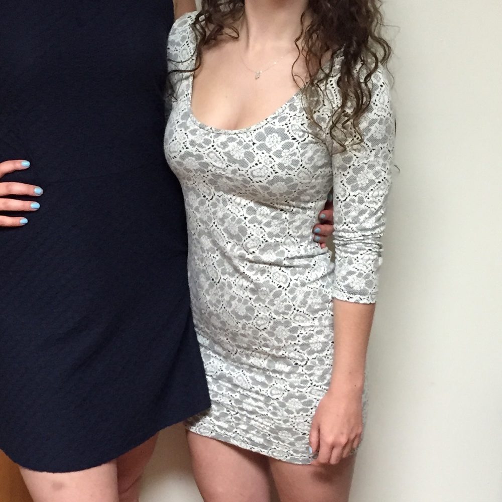Forever 21 black and white dress