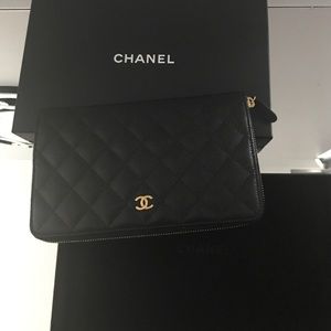 Authentic Large Chanel Zip Wallet