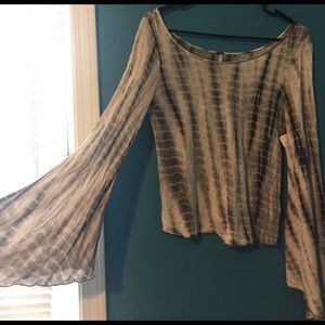 Free People tie dye bell sleeves