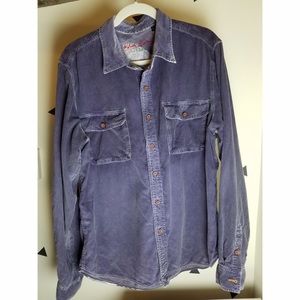 Robert Graham Purple Long Sleeve Corduroy Shirt