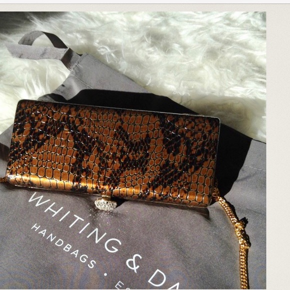 Handbags - Beautiful Brown Snakeskin Evening Bag