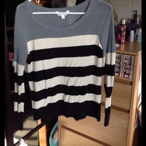 Black, grey, cream sweater