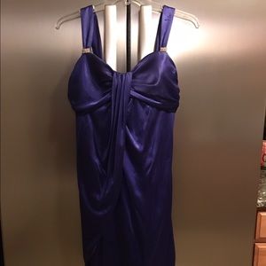 Royal blue silk dress