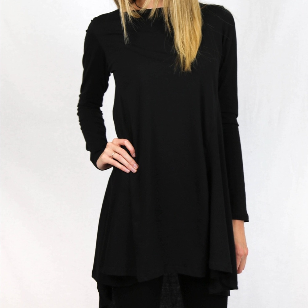 Long Sleeve Comfort Top - Black