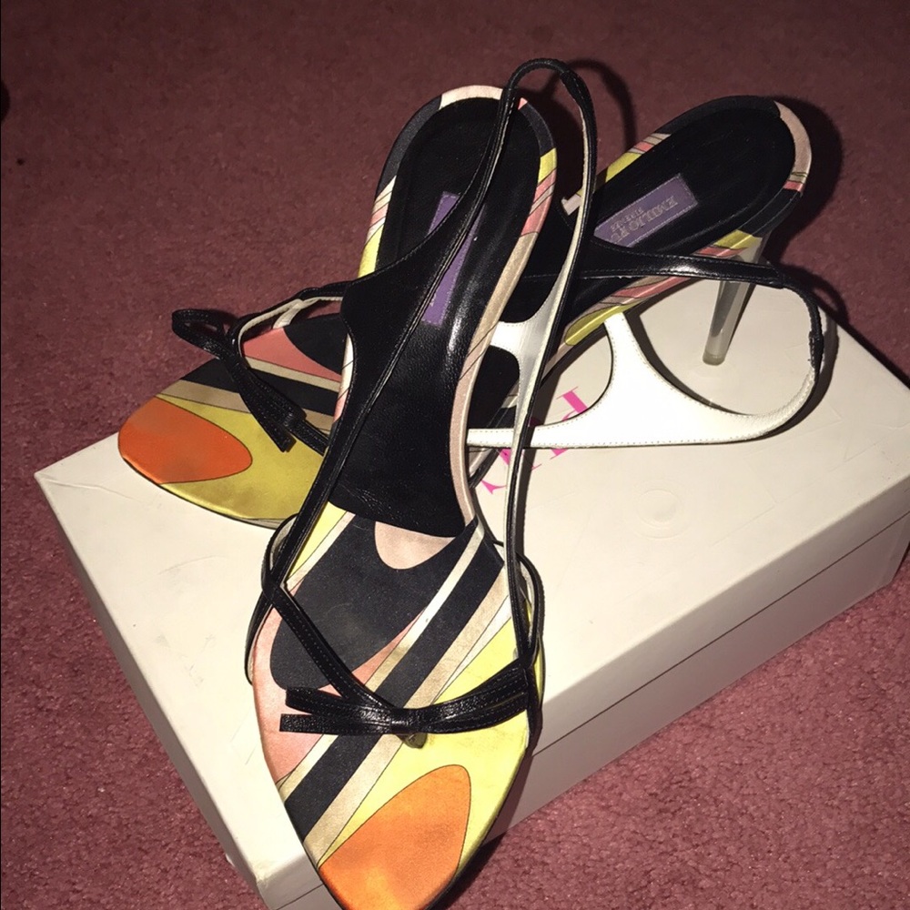 Emilio Pucci satin Women's dress sandals