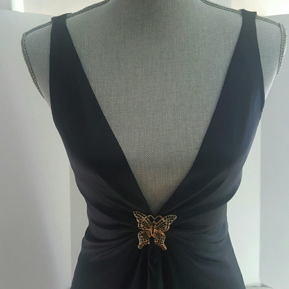 Express black silk dress