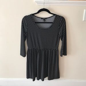 Forever 21 Polka Dot 3/4 sleeve dress
