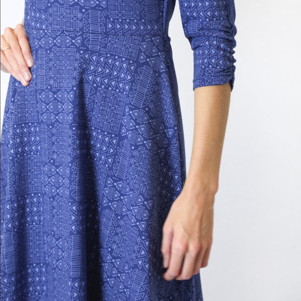 Indigo Print Dress - Picture 4 of 5