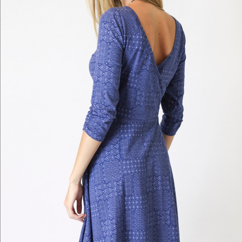 Indigo Print Dress - Picture 5 of 5