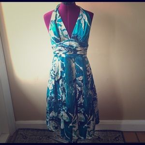 Adrianna Papell patterned halter dress