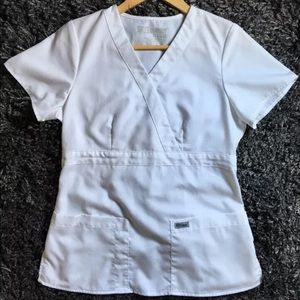 Grey's Anatomy White Scrub Top Only