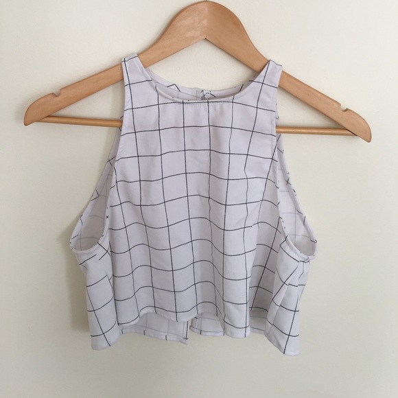 American Apparel Tops - Grid Print Lolita (Lulu) Crop Top