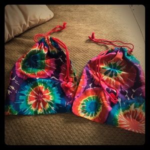 2 TyeDye Drawstring Bags