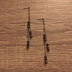 Black dangling earrings