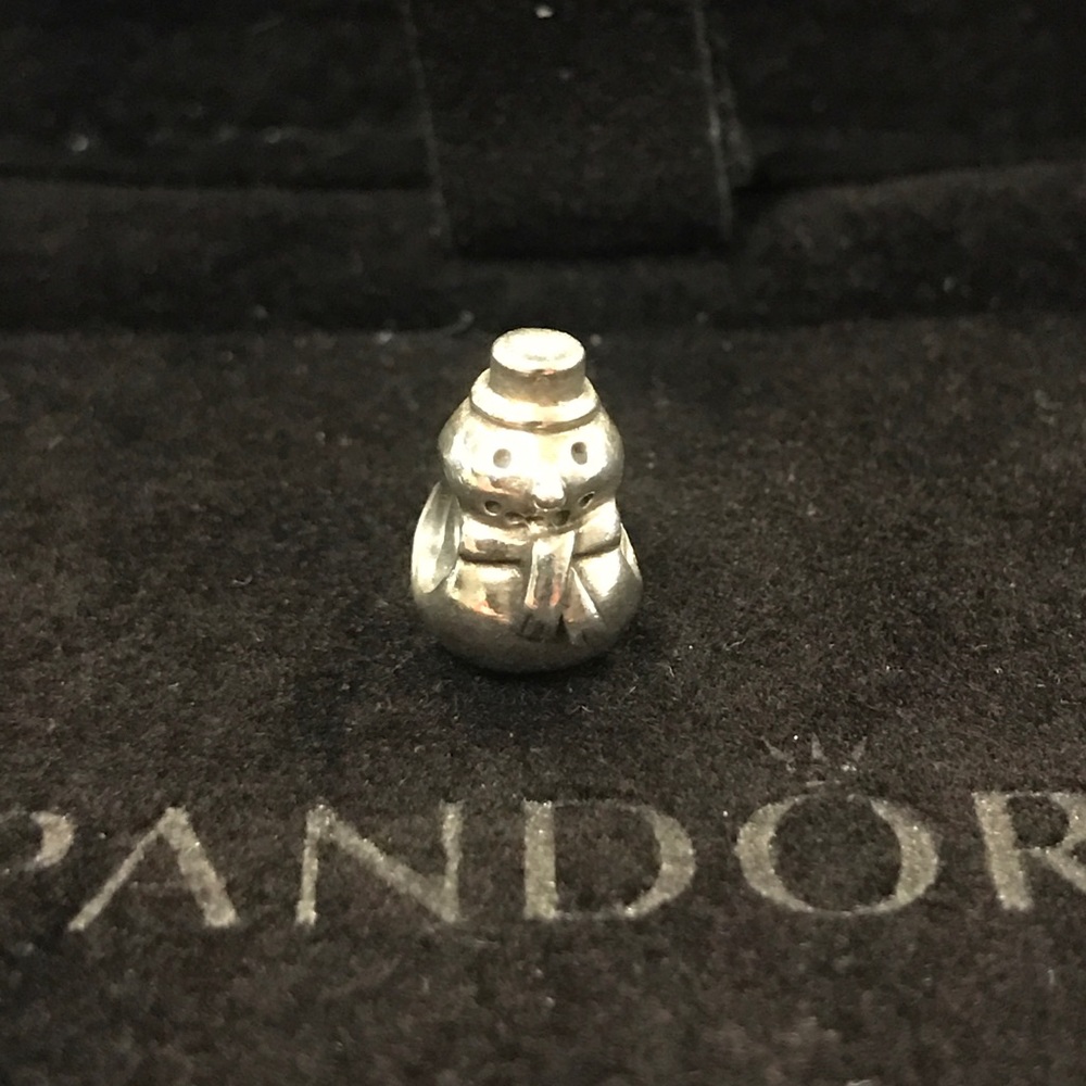 Authentic retired Pandora Snowman Charm