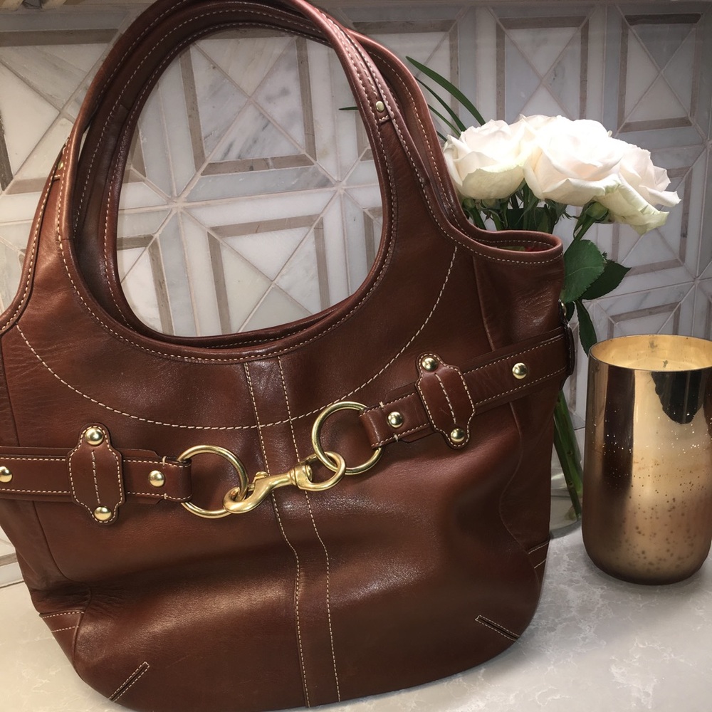 Like New! Coach Belted Ergo Leather Tote