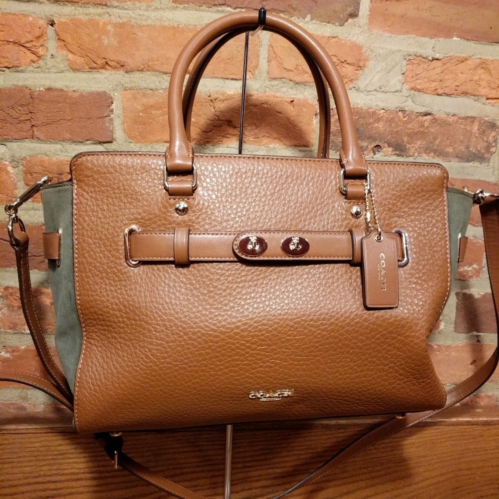 NWT BLAKE CARRYALL IN SUEDE MIX (COACH F35932)