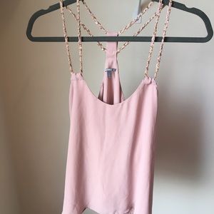 *LAST CHANCE* Blush pink chain strap tank
