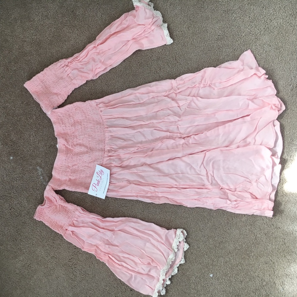 Pink Lily Boutique Pink off shoulder Dress
