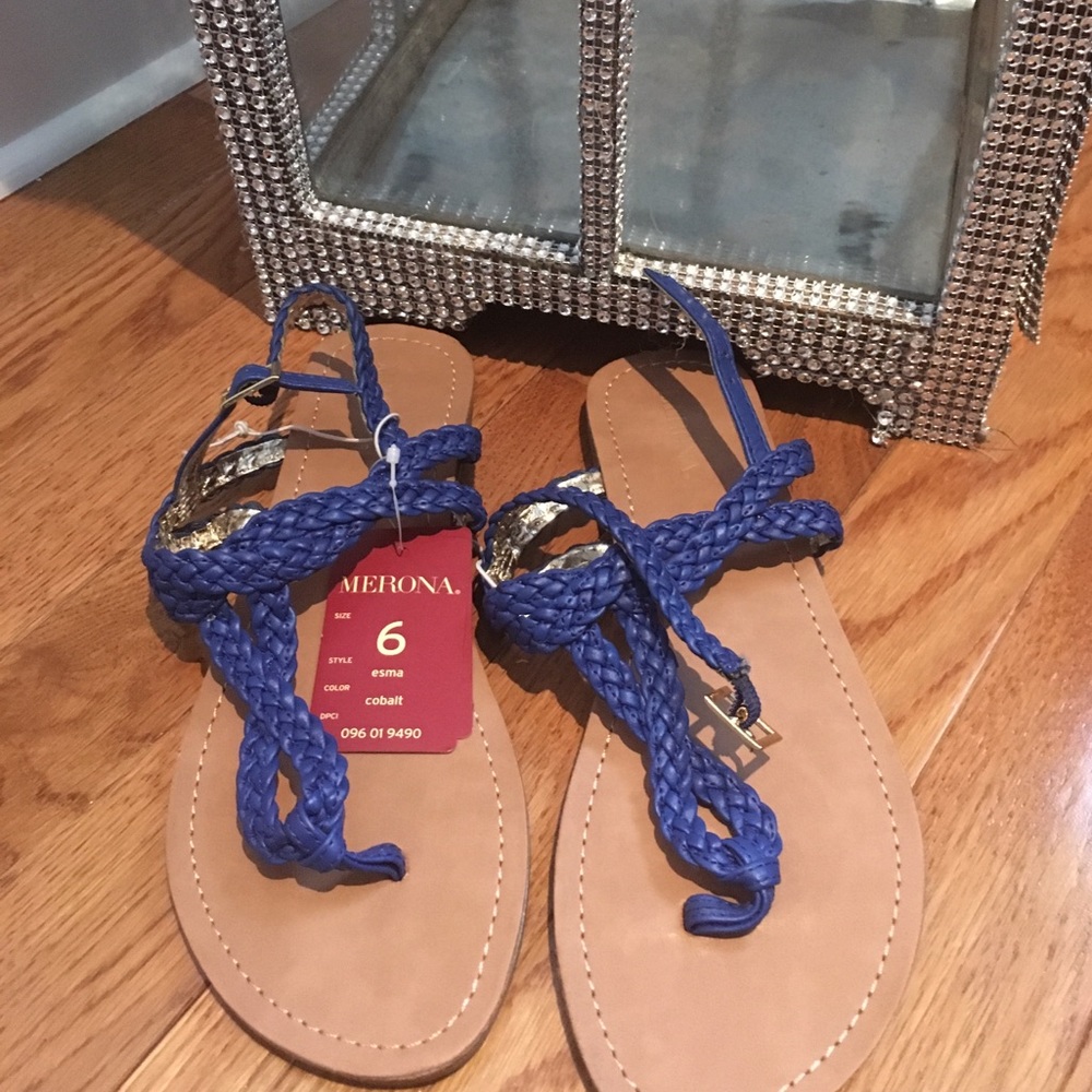 Blue summer sandals