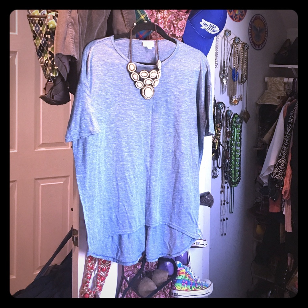 LuLaRoe heather blue top
