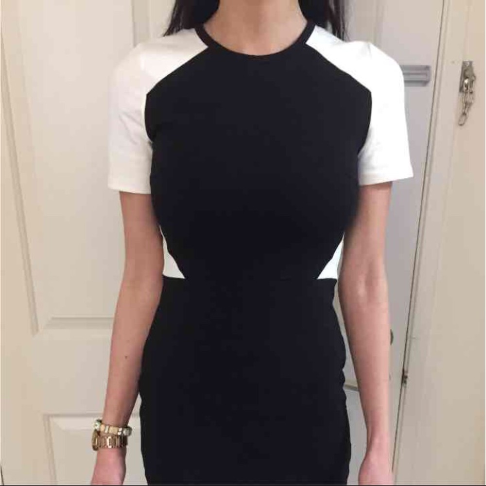 Lulus black and white dress