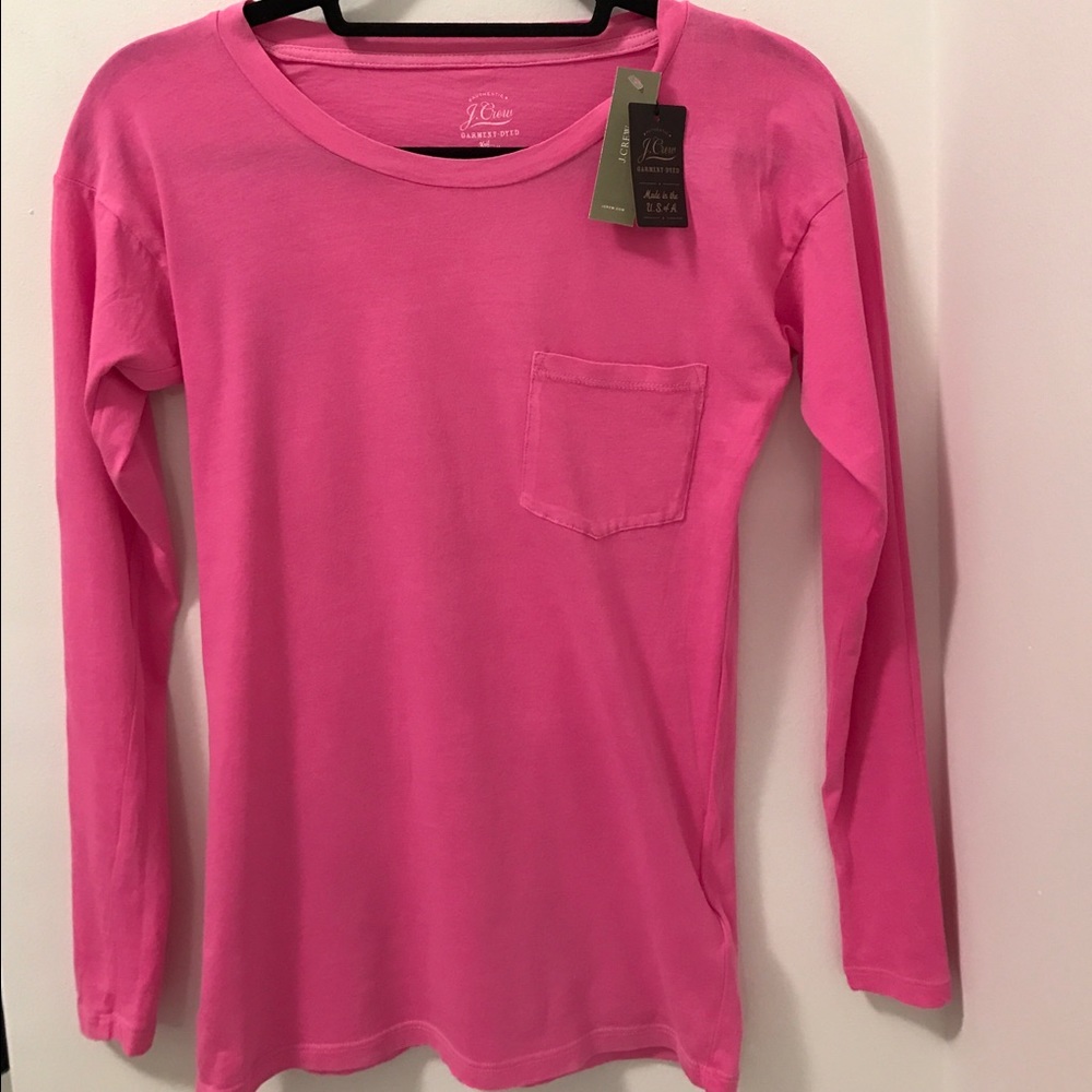 NWT! J.Crew garment dyed pocket tee