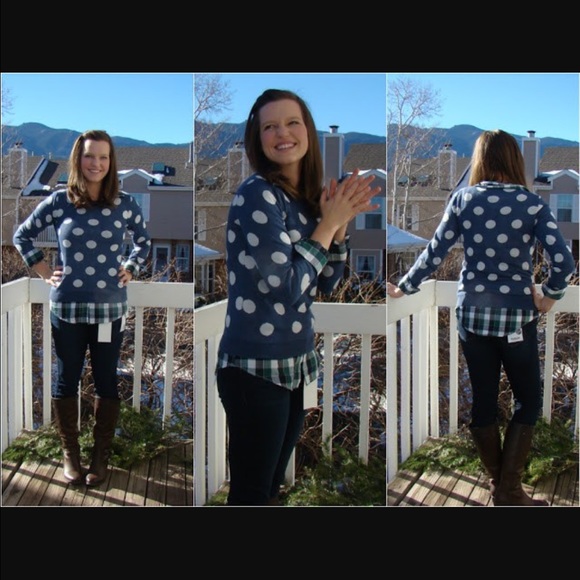 TCEC Polka Dot Sweater Size M - Picture 1 of 4
